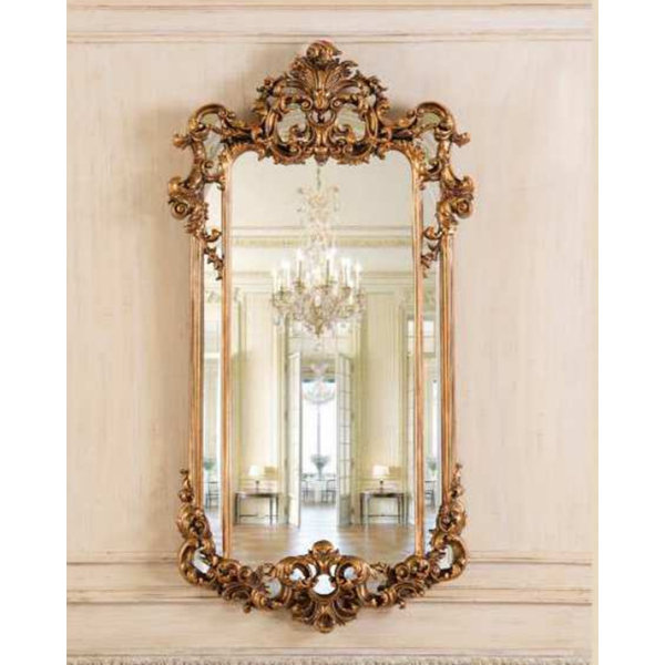 InfinityFurnitureImport Infinity Antique Gold Framed Mirror Perigold